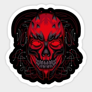 skull head arts Sticker